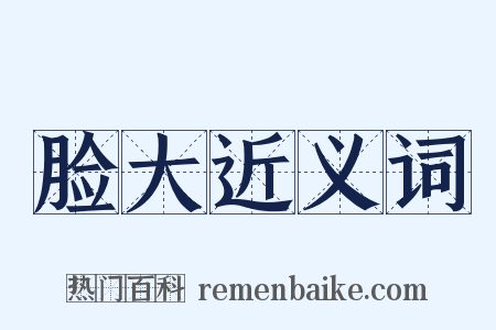 脸大近义词是什么意思的图片
